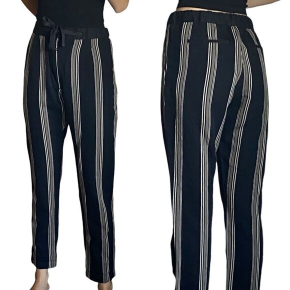 NWT Closed Vigo Blue Dress Pants Stripped Straight Leg Size 28 - Picture 1 of 11